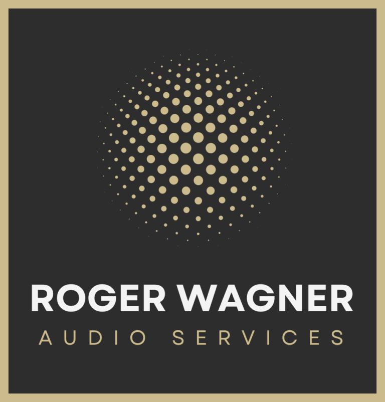 Roger Wagner Audio Services Logo Header gold